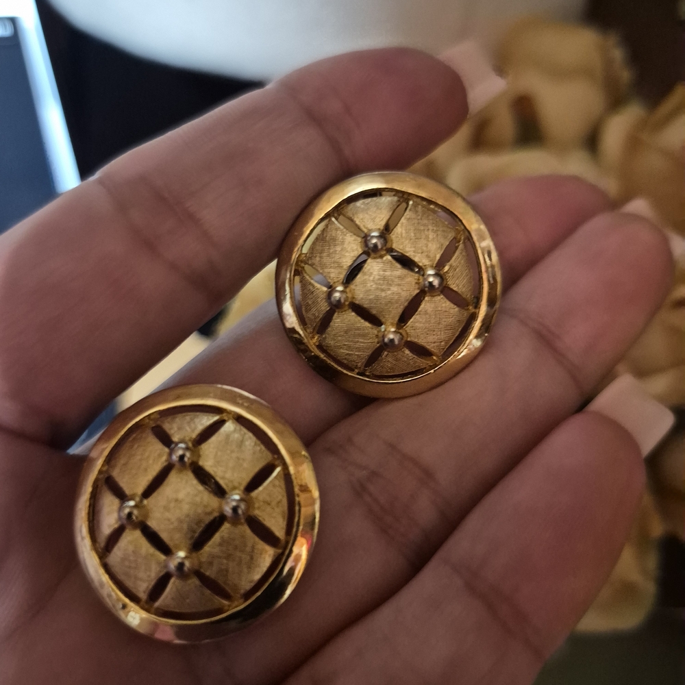 Trifari Gold and Silver Earrings